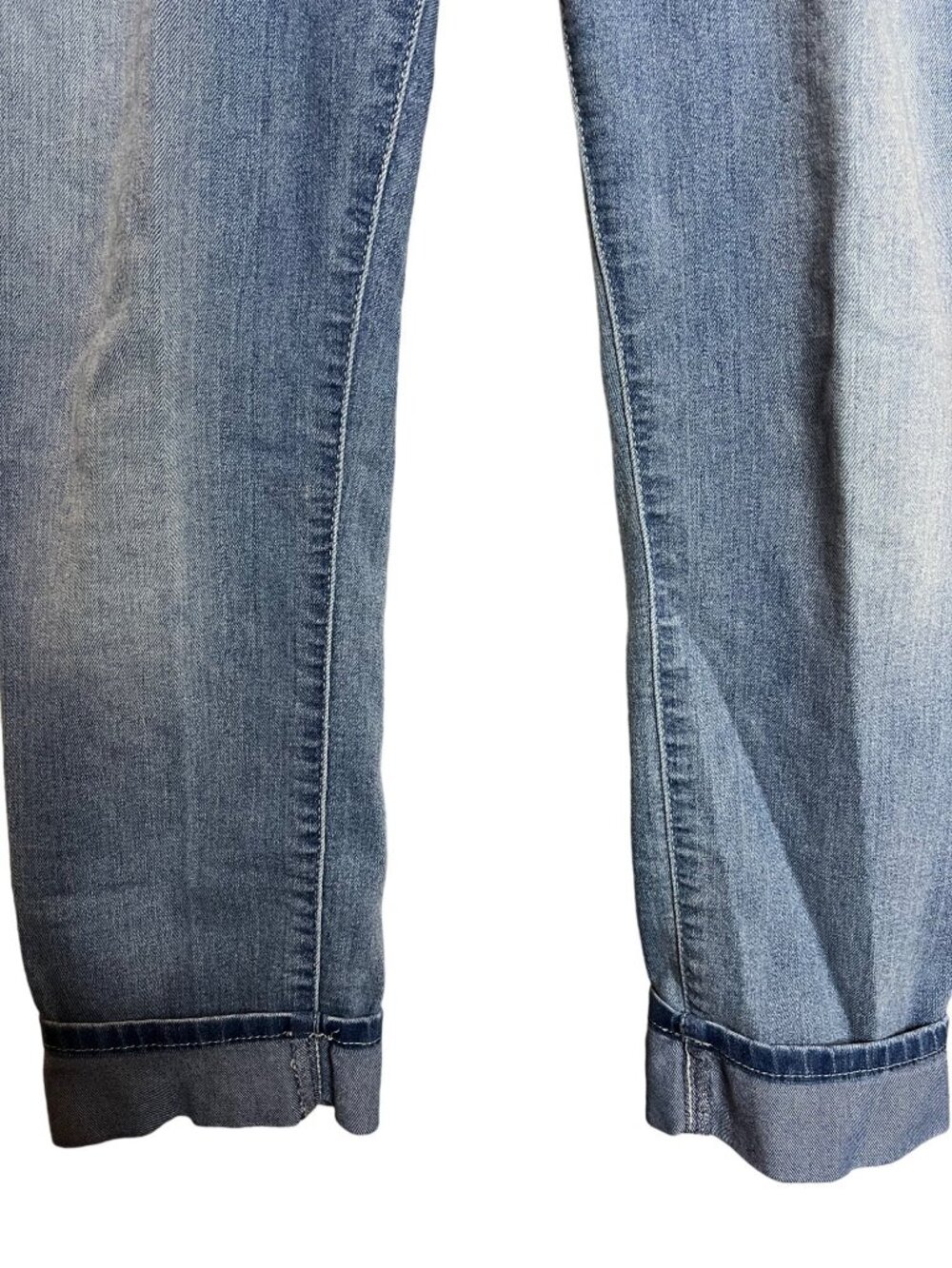 G by guess mid rise jeans size 31 stretch medium wash cuffed Y2K - Picture 3 of 14
